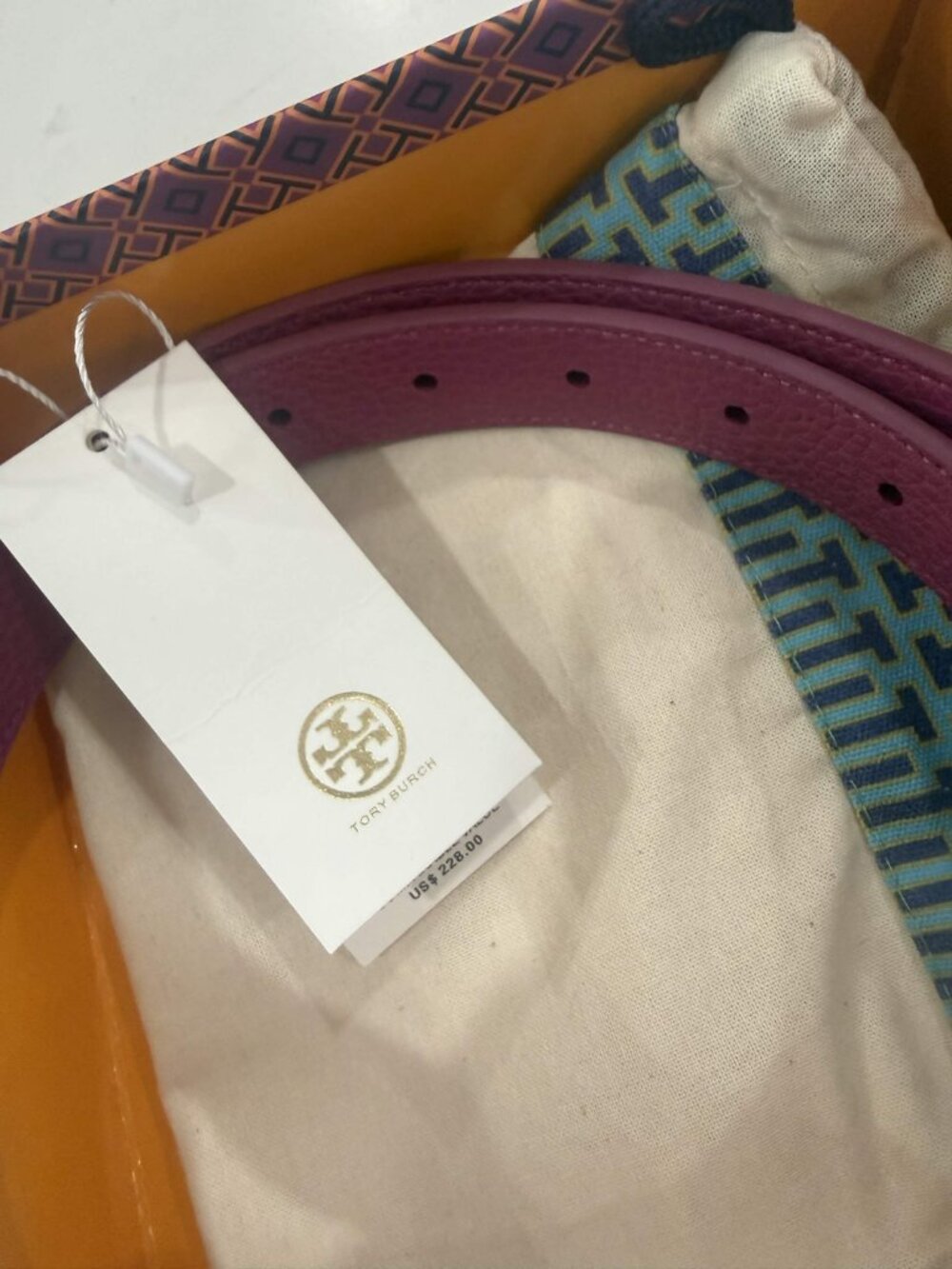 Tory Burch 1" Double T Reversible Belt Women's Size Small - Picture 5 of 6